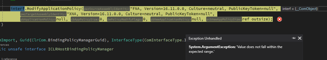 Setting binding redirect error